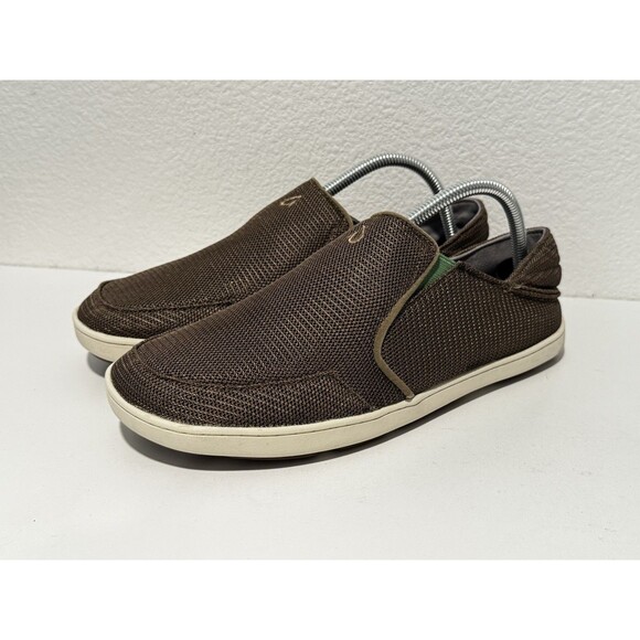 OLUKAI Mens Nohea Mesh Slip On Shoe Sz 9 Gray Convertible Boat Loafer Sneaker main image 9